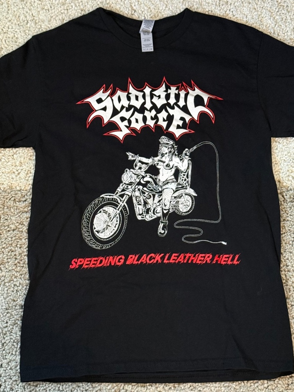 Sadistic Force T-Shirt Black Size Small Black Thrash